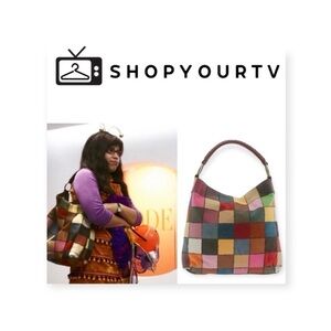Rare: OG Y2K Lucky Brand 𖣴 Ugly Betty Bag Patchwork Leather Suede Hobo Handbag 𖣴